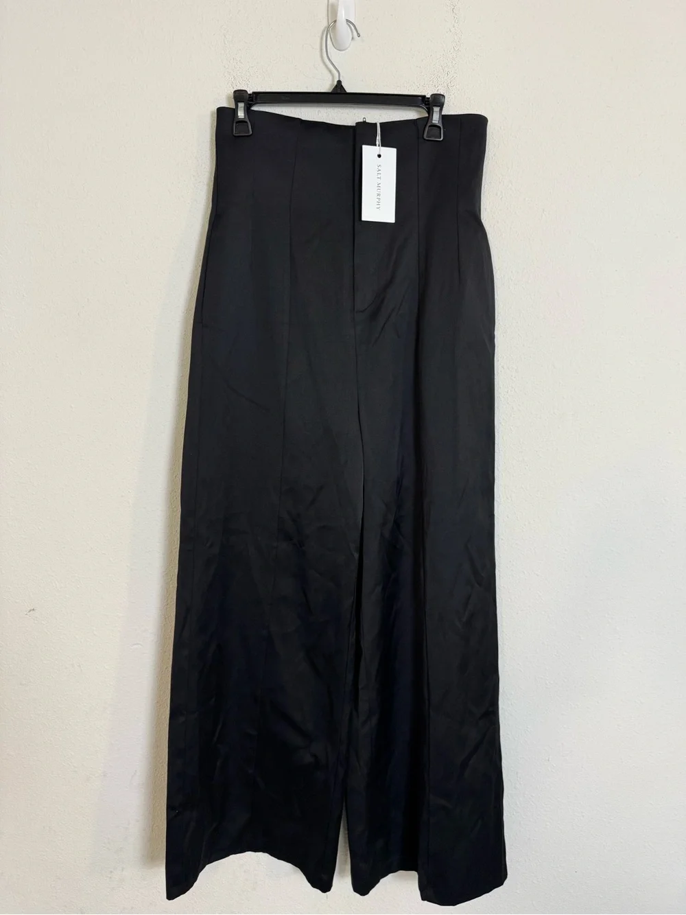 Salt Murphy black baba high waisted wide leg pants